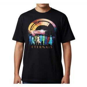 Marvel Studios Marvel Eternals Silhouette Men Black Graphic T-Shirt (XL) NEW